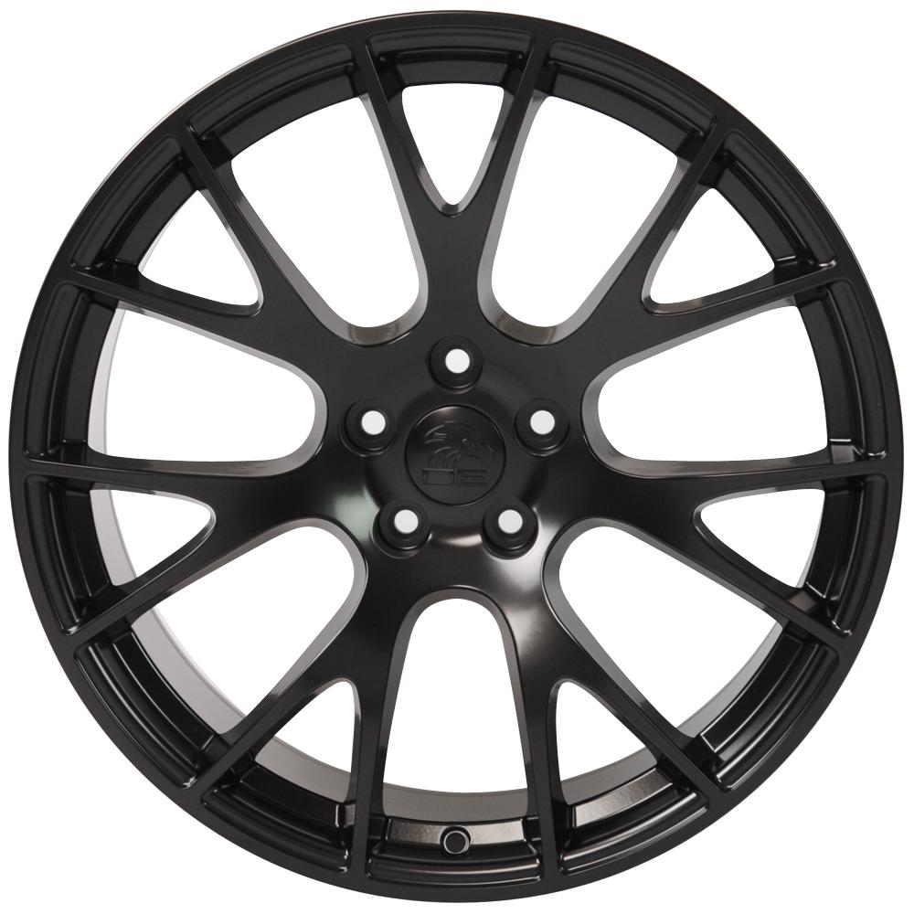 20" fits Dodge,  Hellcat Style Replica Wheel,  Satin Black 20x10