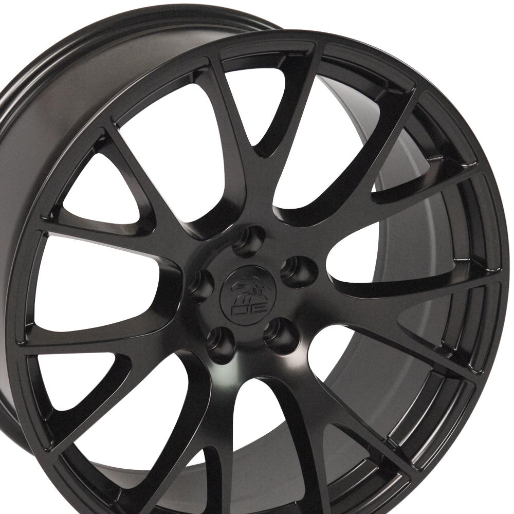 20" fits Dodge,  Hellcat Style Replica Wheel,  Satin Black 20x9