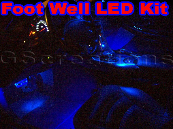 C5 Corvette Colored Foot Well LED Lighting Kit, Pair