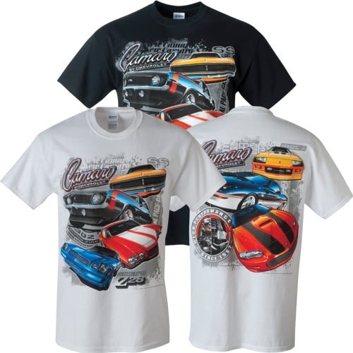 Chevrolet Camaro Short Sleeve Ring Spun T-shirt, Camaro Multi Generation