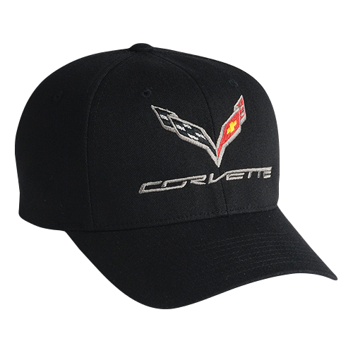 C7 Corvette Stingray Flex Fit Pro Performance Cap, Hat, Black