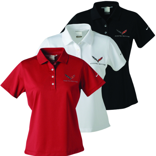 C7 Stingray Corvette Ladies C7  Logo Nike Dri-Fit Polo Shirt