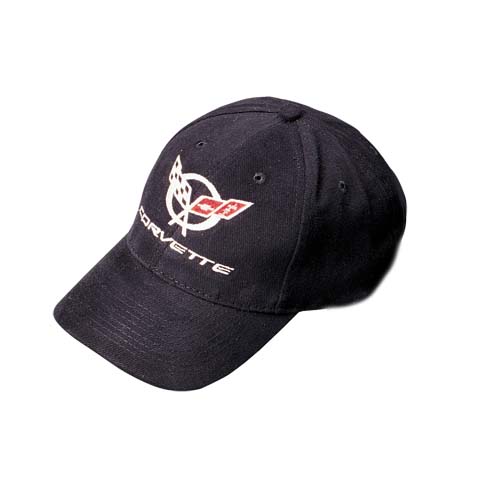 C5 Corvette C5 Flag Logo Cap, Hat - Black
