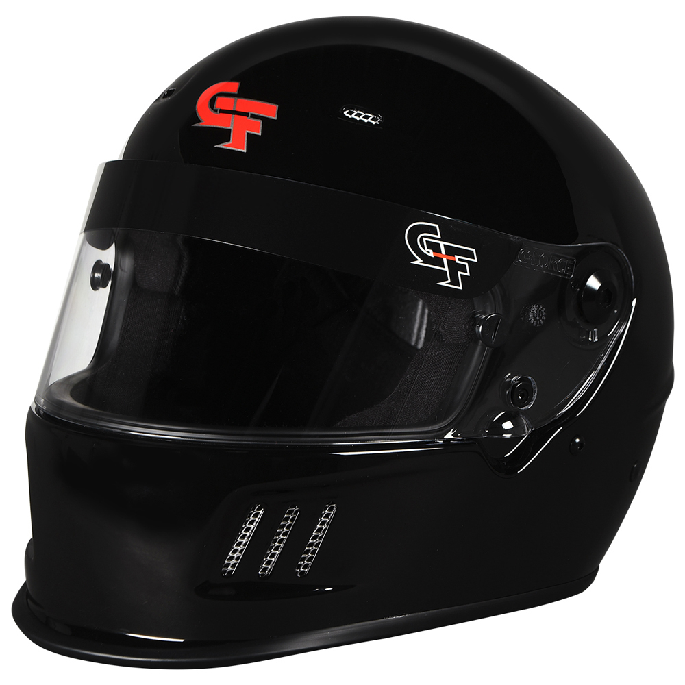 G-FORCE Helmet Rift Full Face Snell SA2020 Head and Neck Support Ready Black Med