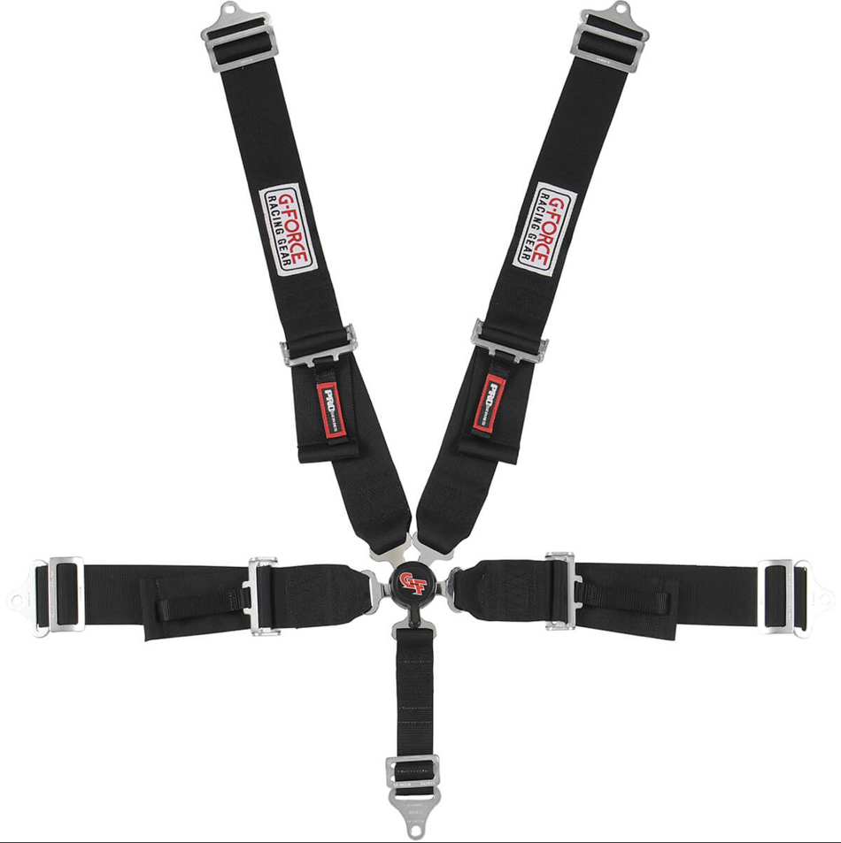 G-Force Harness, 5 Point, Camlock SFI 16.5, Pull Down Adjust, Bolt On for Corvette, Camaro and Others