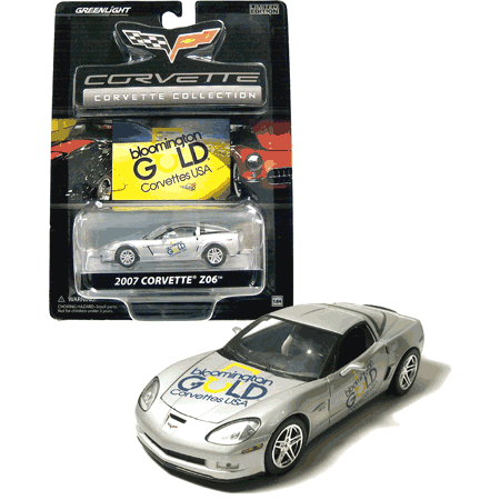 2007 Bloomington Gold 1/64 Event Corvette w/Vette Coll. Logo on Package By Greenlight -50619
