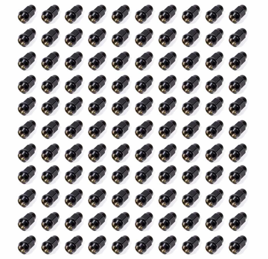 GORILLA 41188BC 100 Lugnuts 1/2 Acorn Bulge 3/4in Hex Black