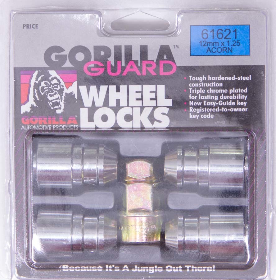 GORILLA 61621 Wheel Locks 12mmx1.25 Acorn 4pk