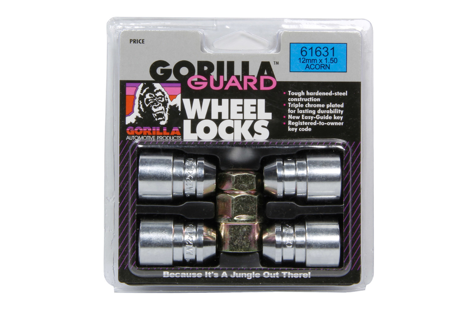 GORILLA 61631 4 Gorilla Guard Locks Acorn 12mm x 1.50