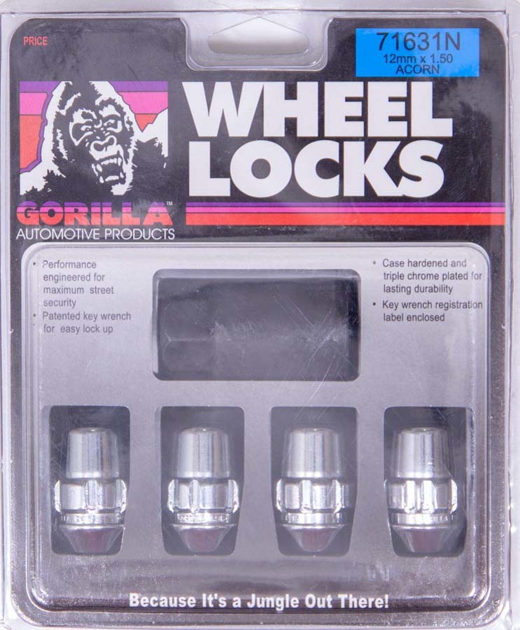 GORILLA 71683NBC Wheel Lock System 1/2in Acorn Black 20pk
