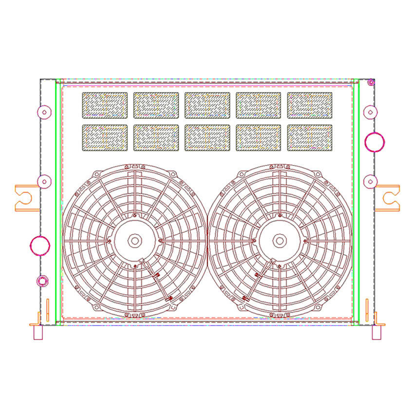 GRIFFIN Radiator, 2014-2019 C7 Corvette 7th Gen Corvette Automatic Transmission w/Fans