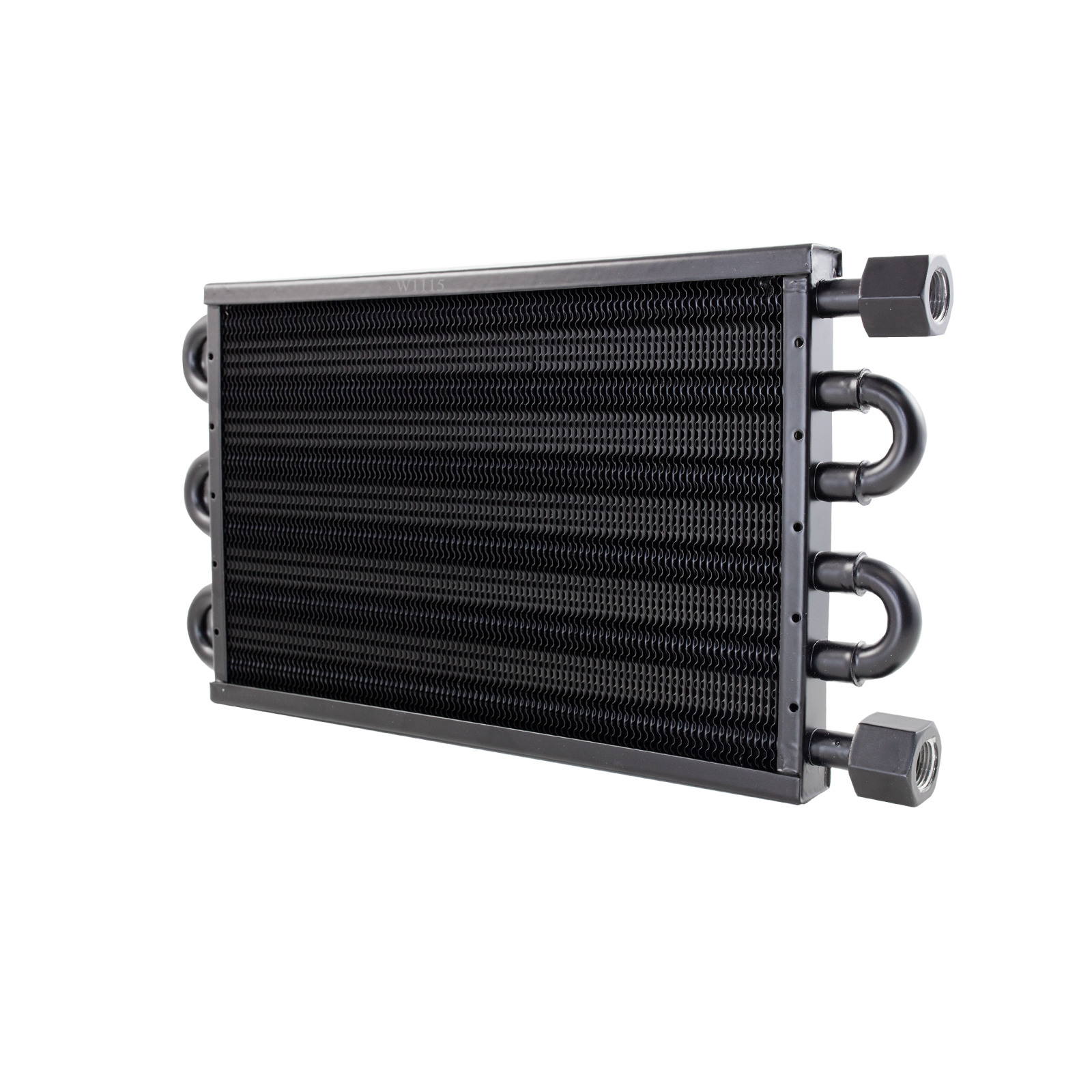 Universal 7 1/2" x 15 1/2" Aluminum Tube & Fin Style Transmission Oil Cooler wth Female Thread Fitting