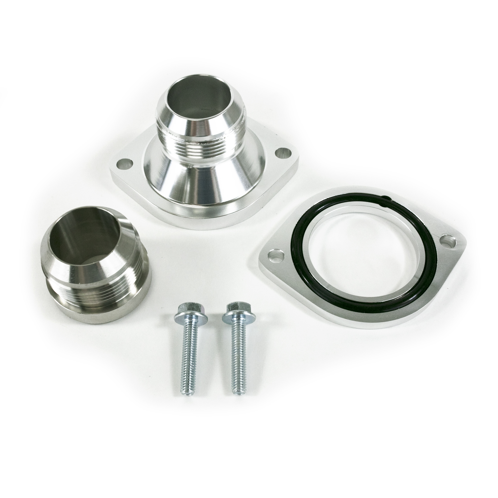 Chevrolet LSX -20 AN Chrome Aluminum Water Pump Adapter Kit