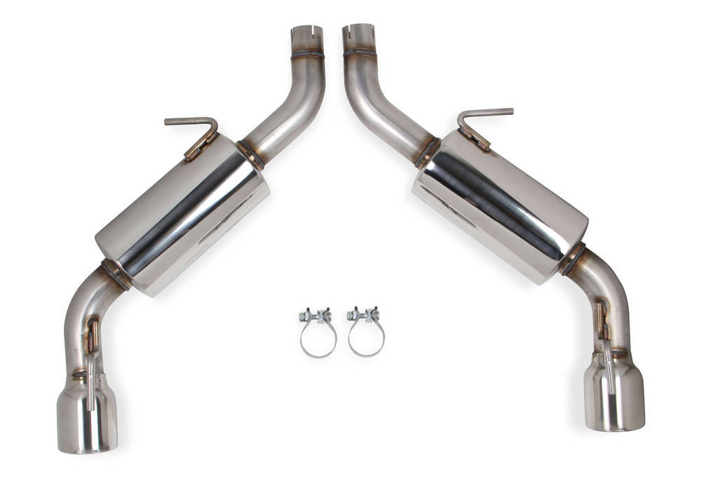 Hooker Exhaust System, Blackheart, Axle Back, 2-1/2" Tailpipe, 4" Tips, Stainless, Natural, V6, Chevy Camaro 2016-23