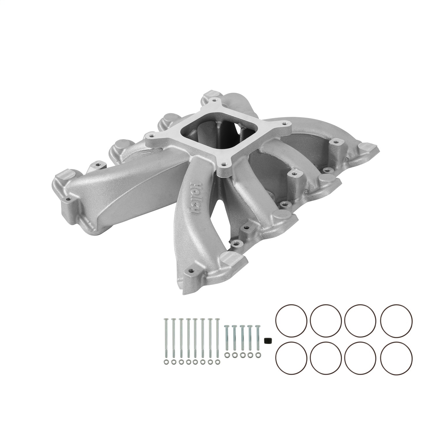 Holley Square Bore Intake Manifold - LS Mid-Rise Carb - Aluminum