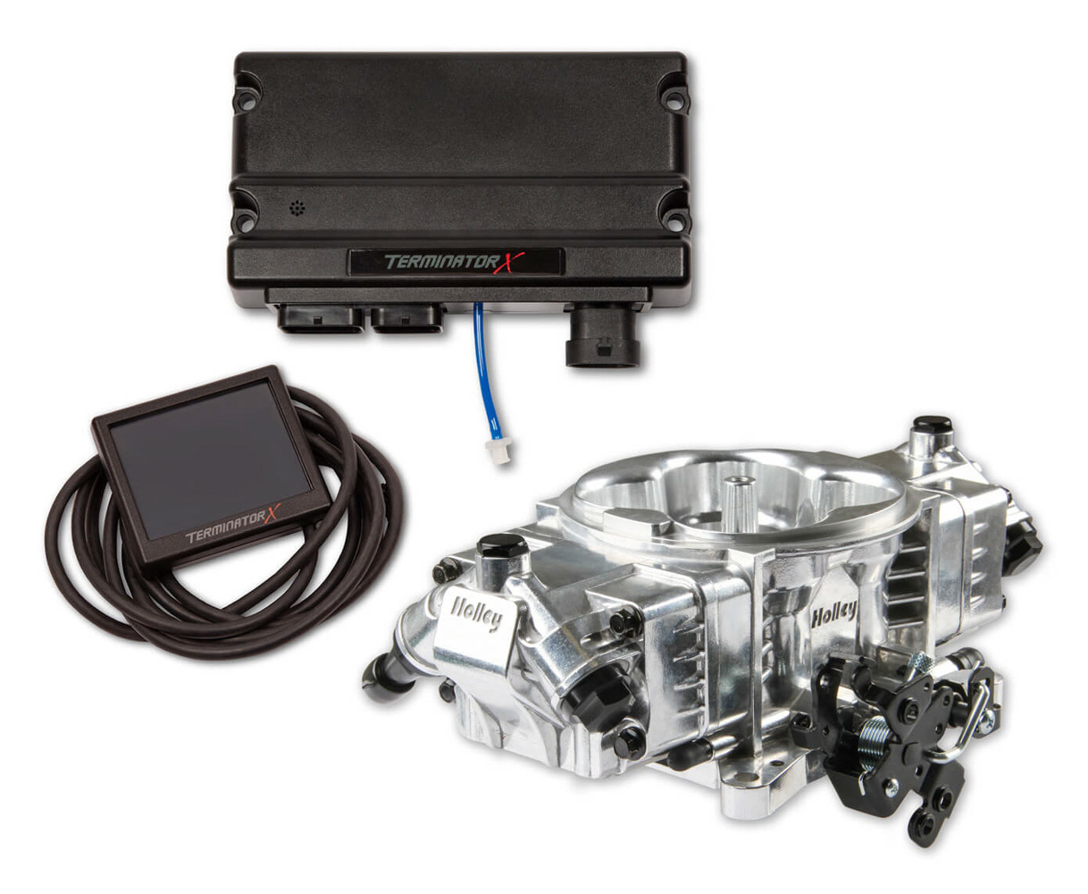 HOLLEY Terminator X Stealth EFI System - 4150  GM 58X LS, Polished Throttle Body