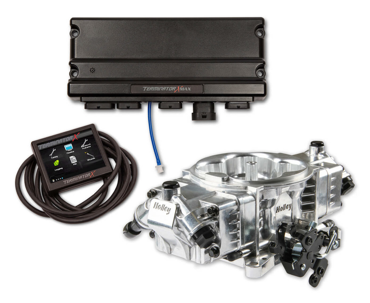 HOLLEY Terminator X Stealth EFI System - 4150  GM 58X LS, Polished Throttle Body