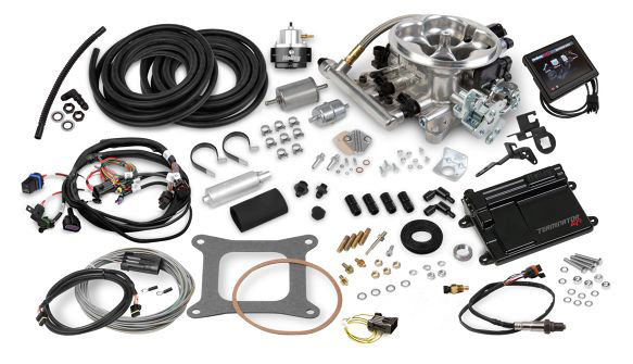 HOLLEY Fuel Injection, Terminator EFI, Throttle Body, Square Bore, 80 lb/hr Injectors, 950 CFM, Cast Aluminum, Polish