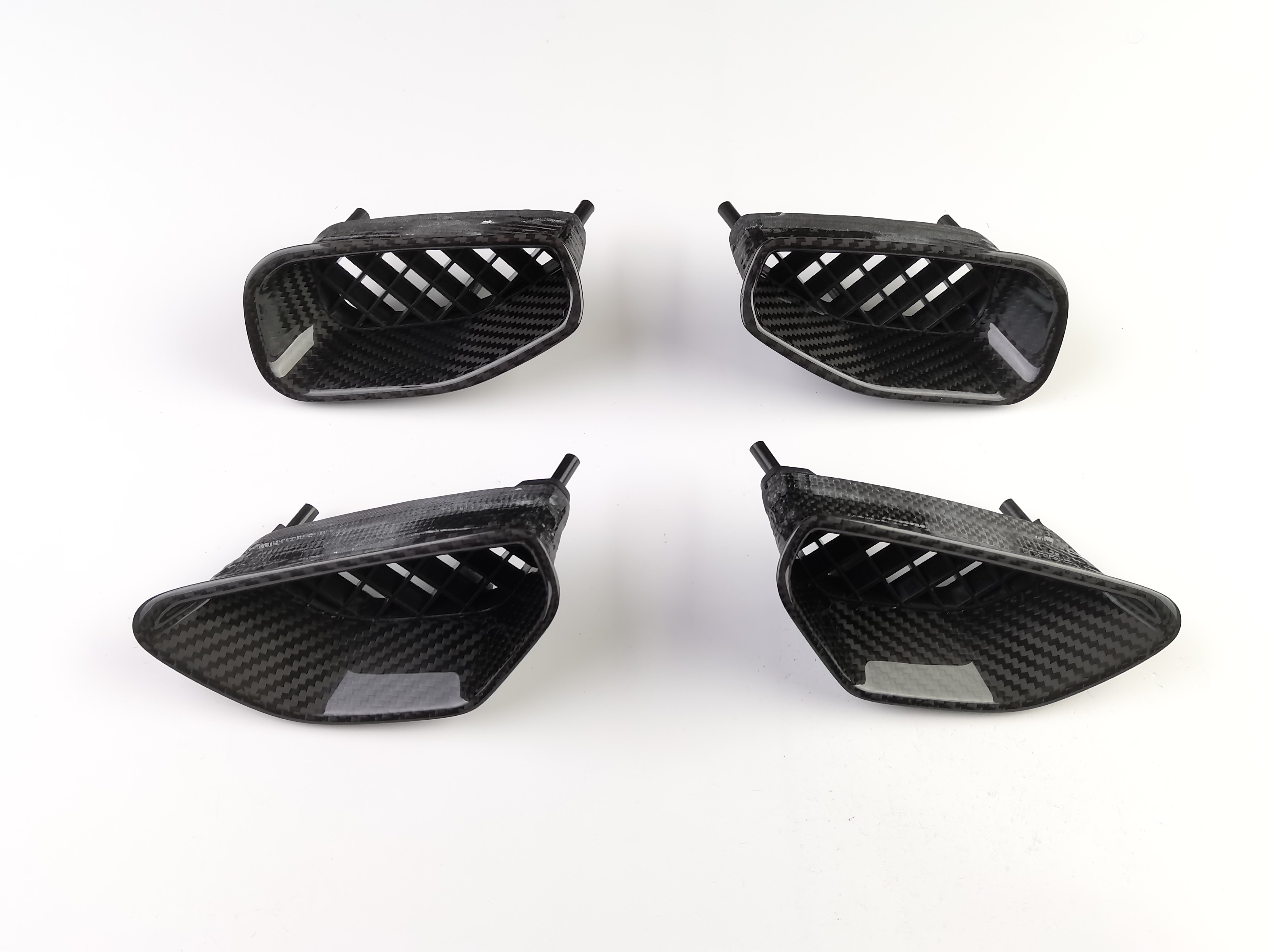 Chevrolet Corvette C6 ZR1 4 Pcs Carbon Fiber Front Fender Side Air Vent Grills