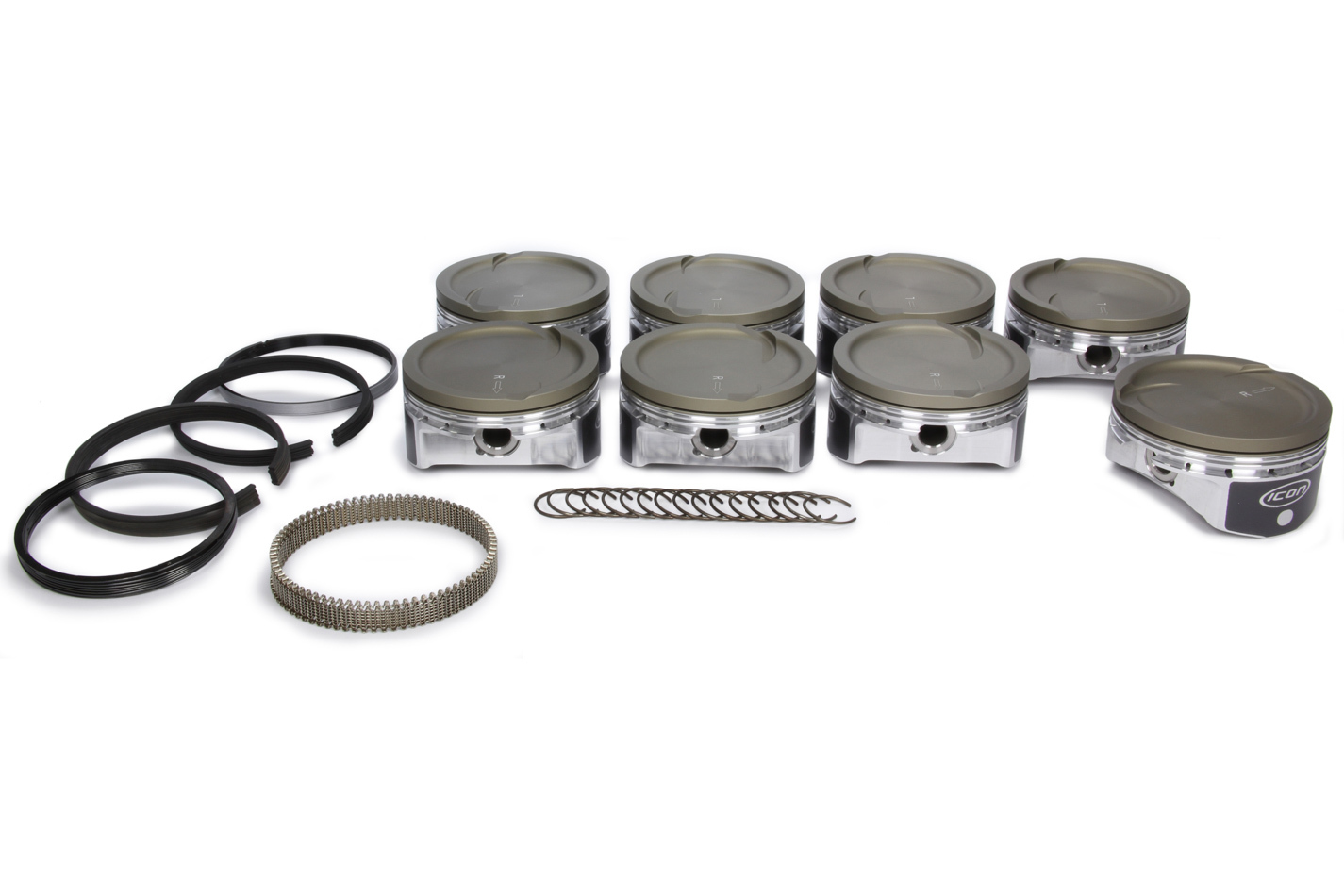 Icon Pistons Premium Forged Piston and Ring - GM LS-Series - 4.030 in Bore