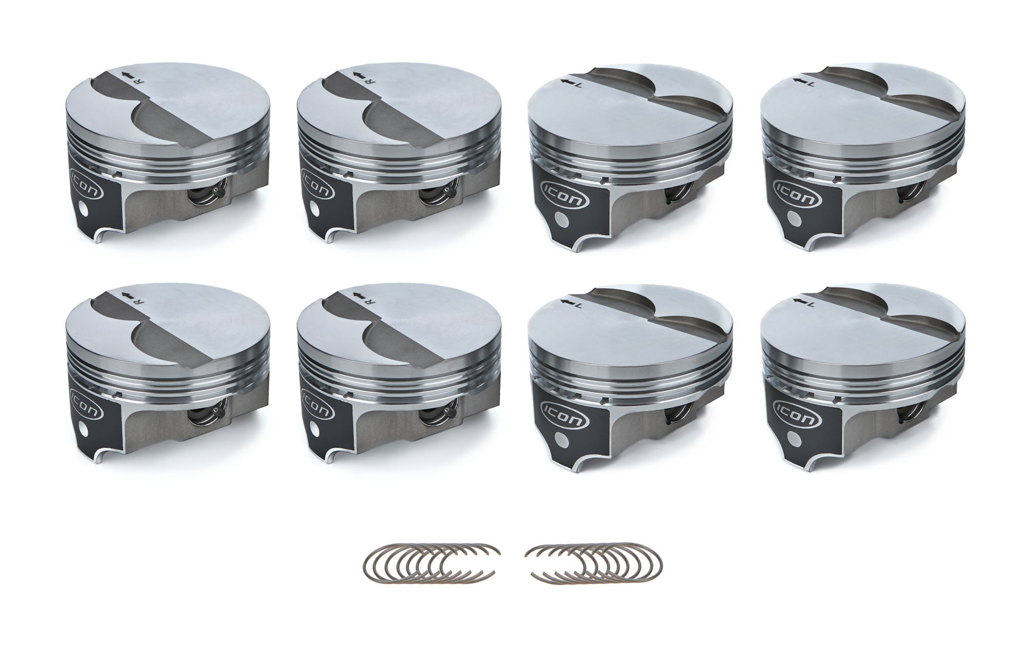 Icon Pistons Forged Piston - GM LS-Series - Set of 8 - 4.030 in Bore