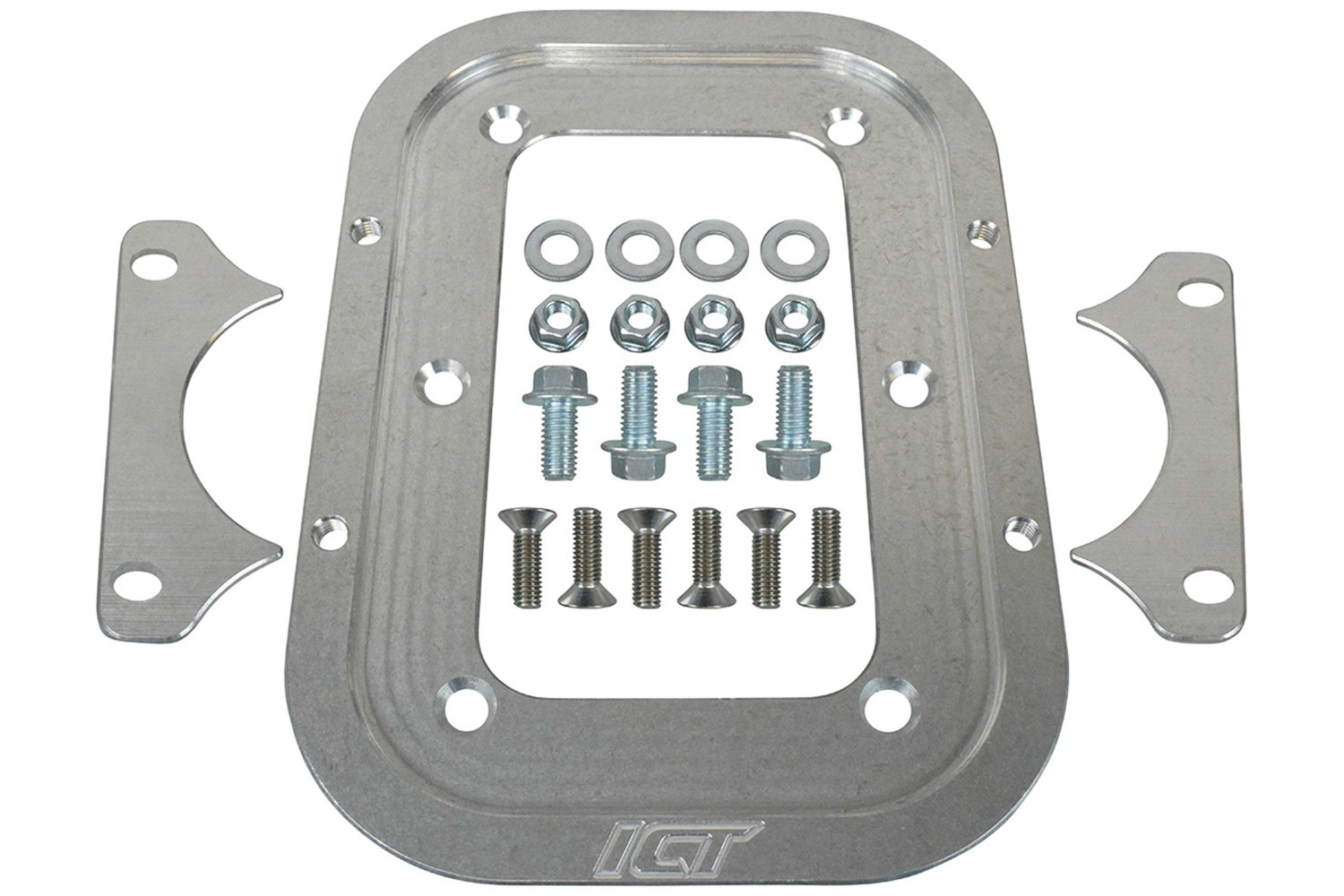 ICT BILLET Battery Tray, Recessed Bottom, 11 in x 8 in, Billet Aluminum, Natural