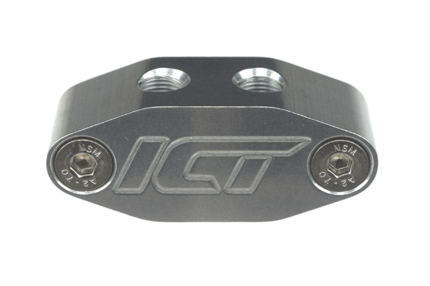 ICT BILLET Oil Cooler Block Off Plate, 16 mm x 1.5 Female Port/1/8 in NPT Female