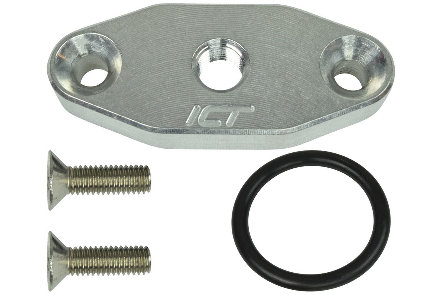 ICT BILLET Oil Cooler Adapter, 1/8 in NPT Female Port, 1/2 in Thick, Hardware/O-
