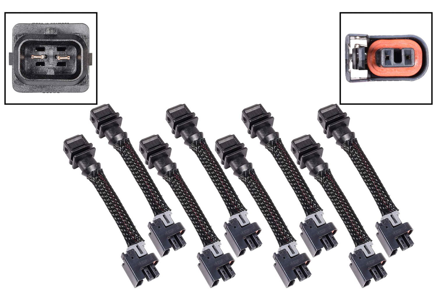 ICT BILLET Fuel Injector Adapter, Multec 2 to Jetronic/Minitimer/EV1, Set of 8