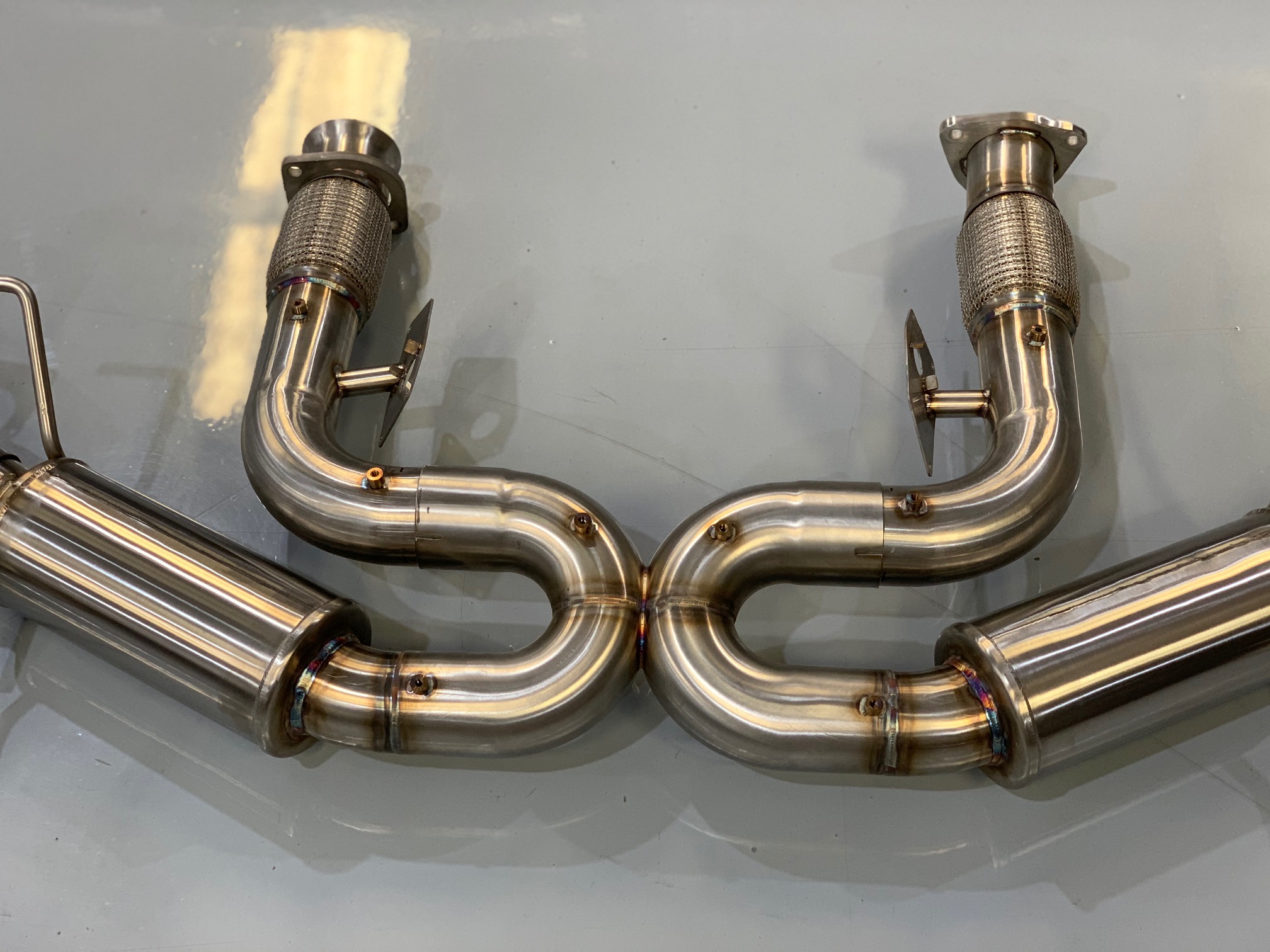C8 Corvette Stingray Bullet Exhaust System #FCOR-0715 4.5" Stainless Double Wall Tips NO AFM VALVE