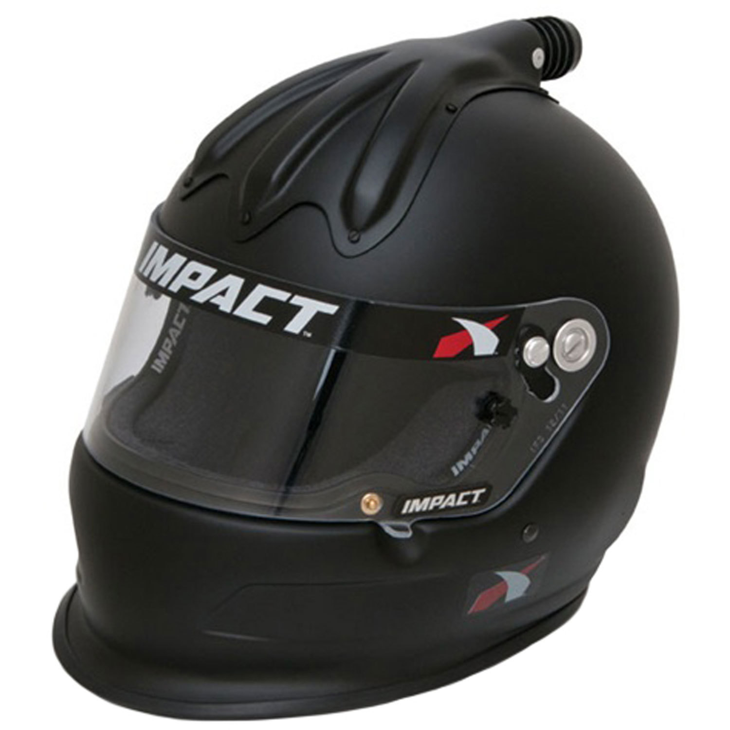 IMPACT RACING Helmet, Super Charger, Snell SA2015, Head and Neck Support Ready, Flat Black, X-Large, Each