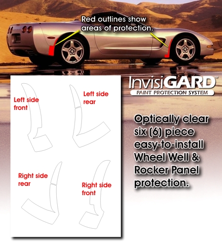 C5 Corvette InvisiGARD Wheel Well and Rocker Panel Protector Kit