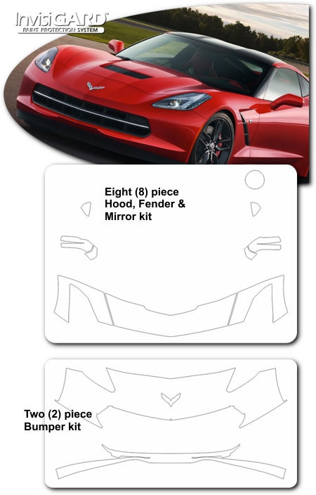 C7 Corvette InvisiGARD Paint Protection Film - Bumper Kit