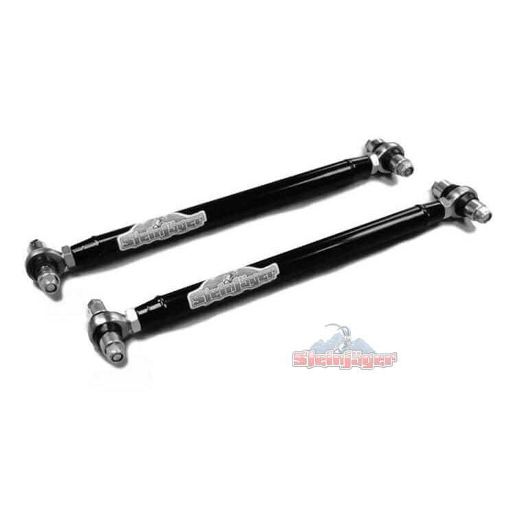 1982-2002 Camaro Steinjager Rear Lower Control Arms, Std Bushing, F-Body, Double Adjustable, PTFE race Spherical Rod Ends. Black