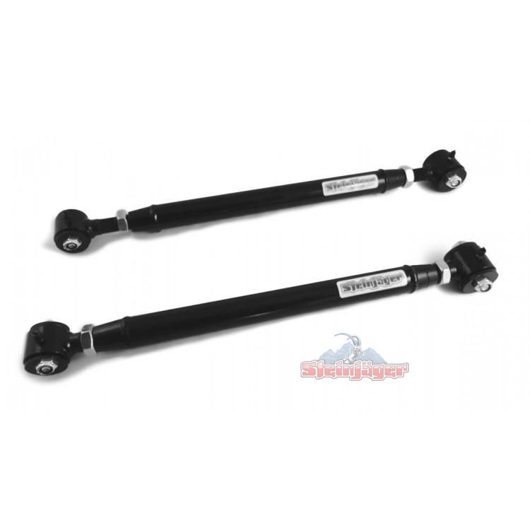 1982-2002 Camaro Steinjager Rear Lower Control Arms, Poly/Poly, Double Adjustable, F Body. Black Powdercoated
