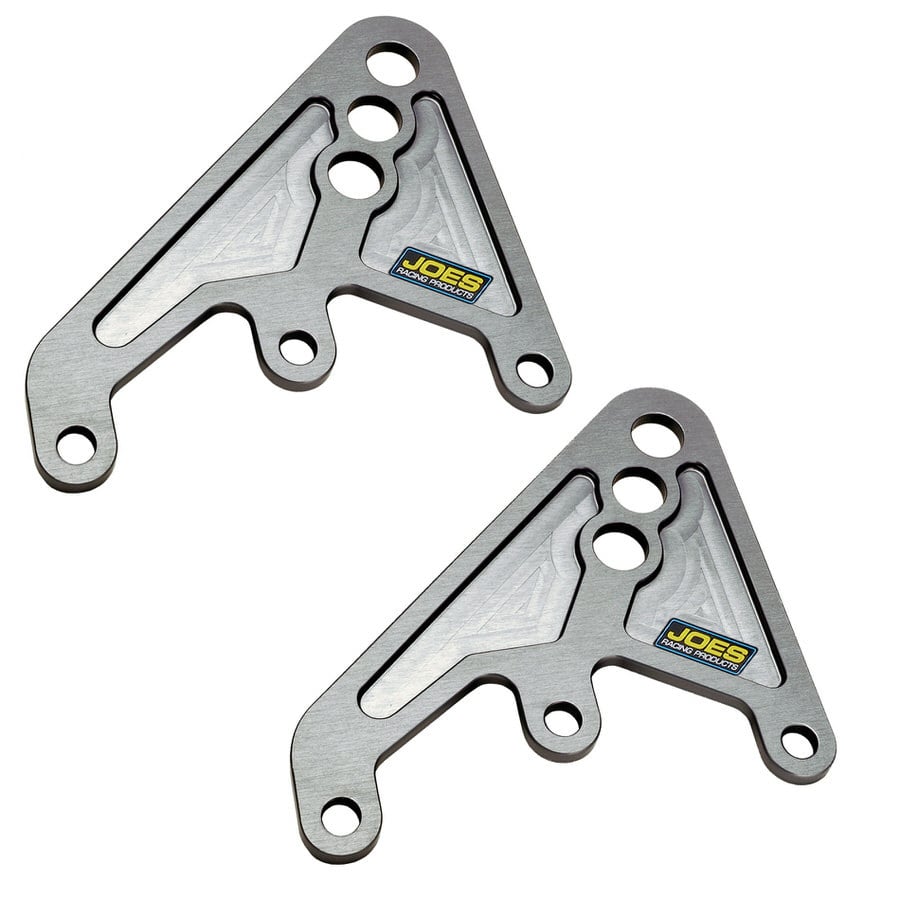 Four Link Bracket, 3 Hole, Aluminum, Natural, Pair