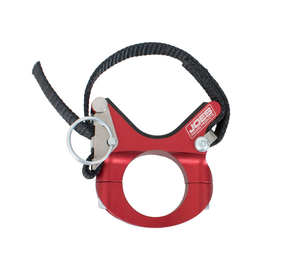 Shock Reservoir Bracket, Clamp-On, Quick Release, Aluminum / Nylon, Red, 1-1/2 to 3 in Reservoirs, 1-3/4 in OD Tube, Each