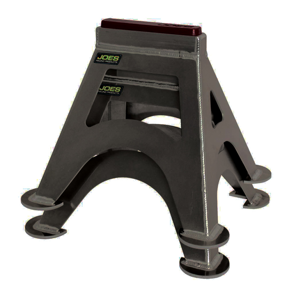 Jack Stand, 14 in Tall, 7 x 8 in Rectangle Base, Aluminum, Black Powder Coat, Pair