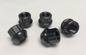 KAT-6882-BLK Titanium Lug Nuts, 12pt 12Ã—1.5mm “ Carbon, Black 12Ã—1.5mm 12pt