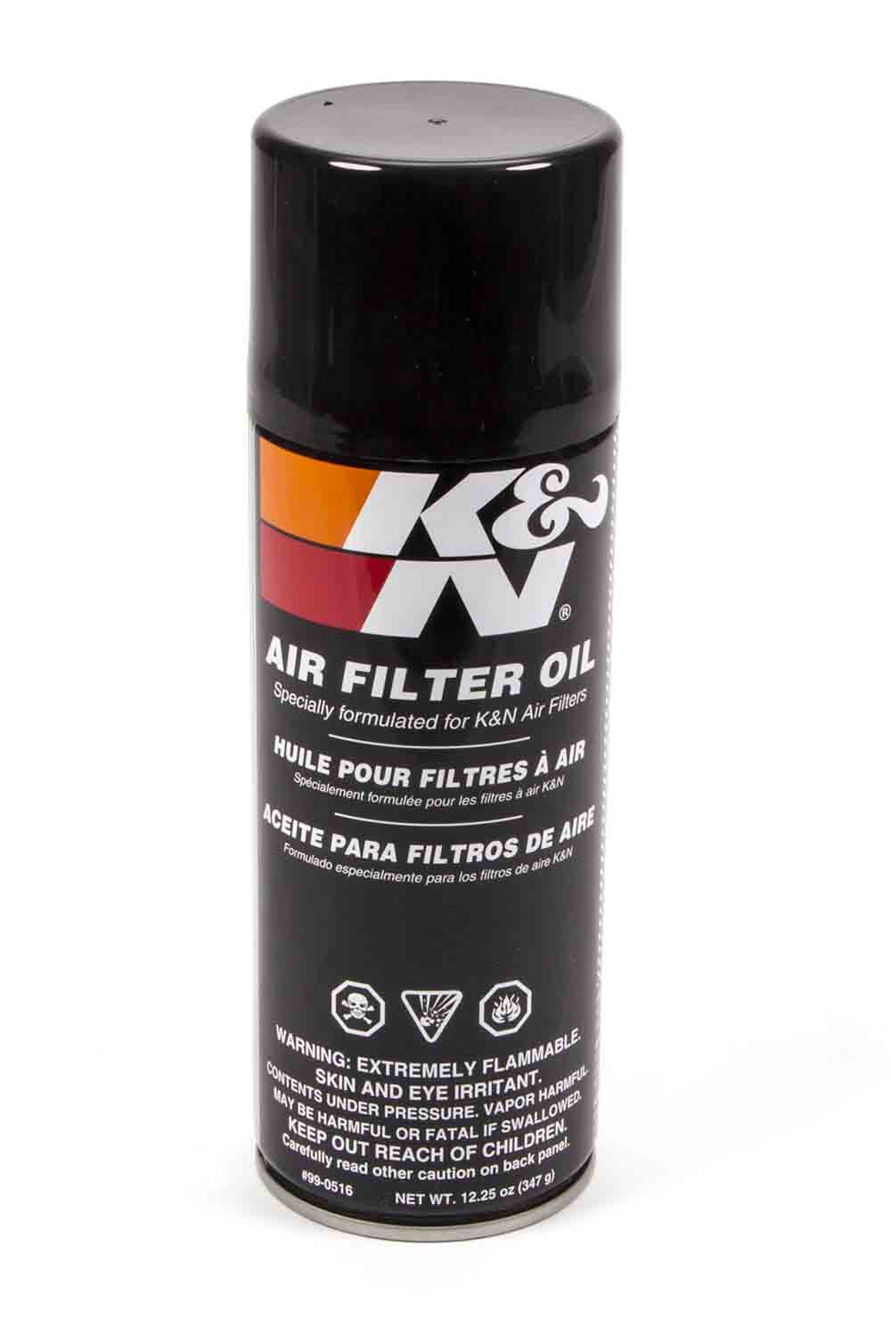 K & N Air Filter Oil, Red, 12.25 oz Aerosol, Each