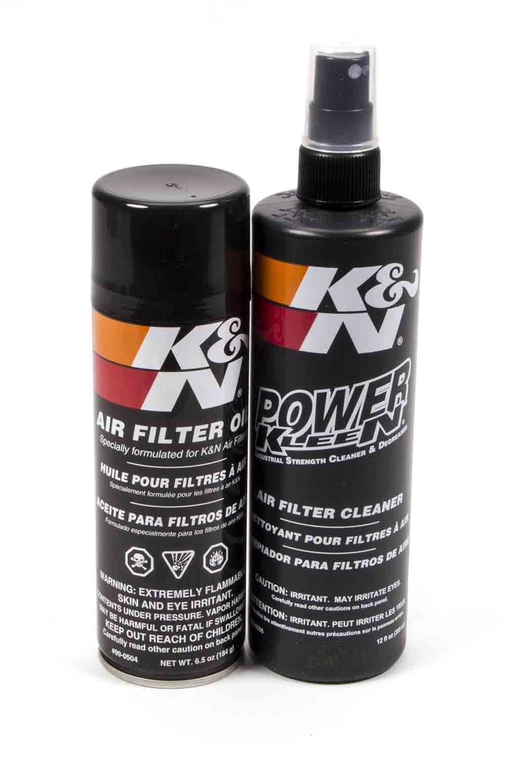 K & N Air Filter Service Kit, 12 oz Pump Bottle Cleaner, 6.50 oz Aerosol Oil, K&N Filters, Kit