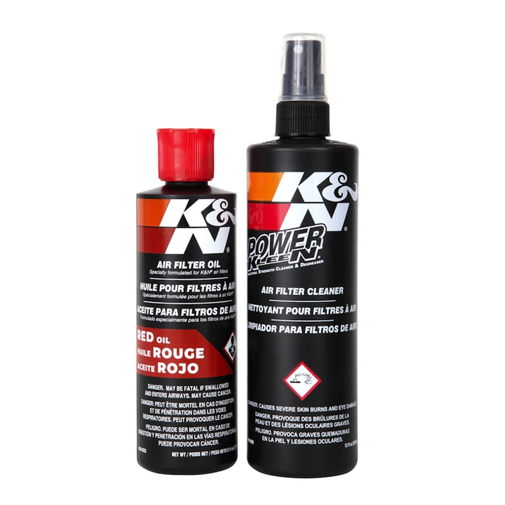 K & N Air Filter Service Kit, 12 oz Pump Bottle Cleaner, 8.00 oz Squeeze Bottle Oil, K&N Filters, Kit