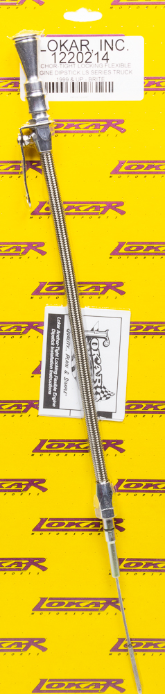 LOKAR Braided Stainless Engine Oil Dipstick - GM LS-Series - Aluminum