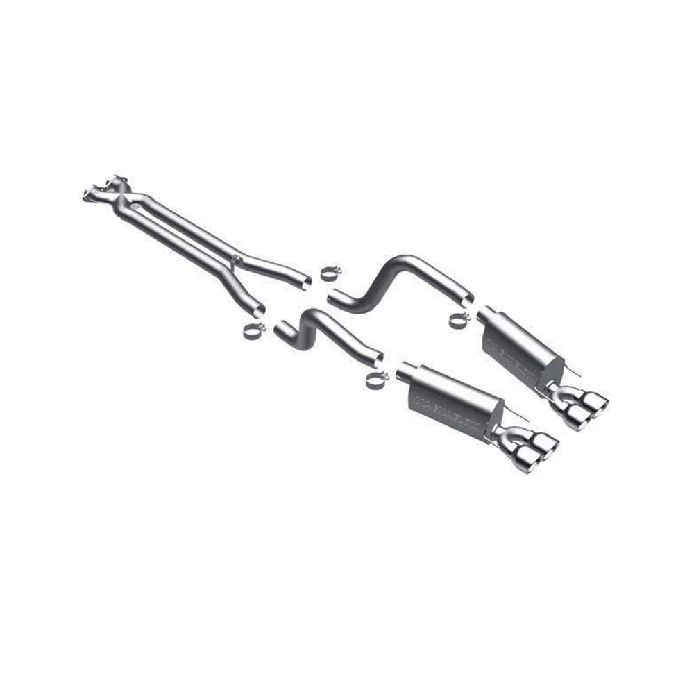 Magnaflow Exhaust System, Street Series, Cat-Back, 3" Dia. 4" Tips, Stainless, Natural, GM LS-Series, Chevy Corvette 200