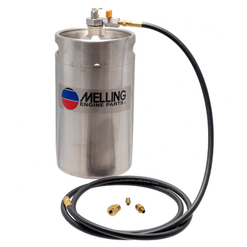 MELLING Engine Oil Priming Tank, Hose / Fittings, Steel, Natural, Kit