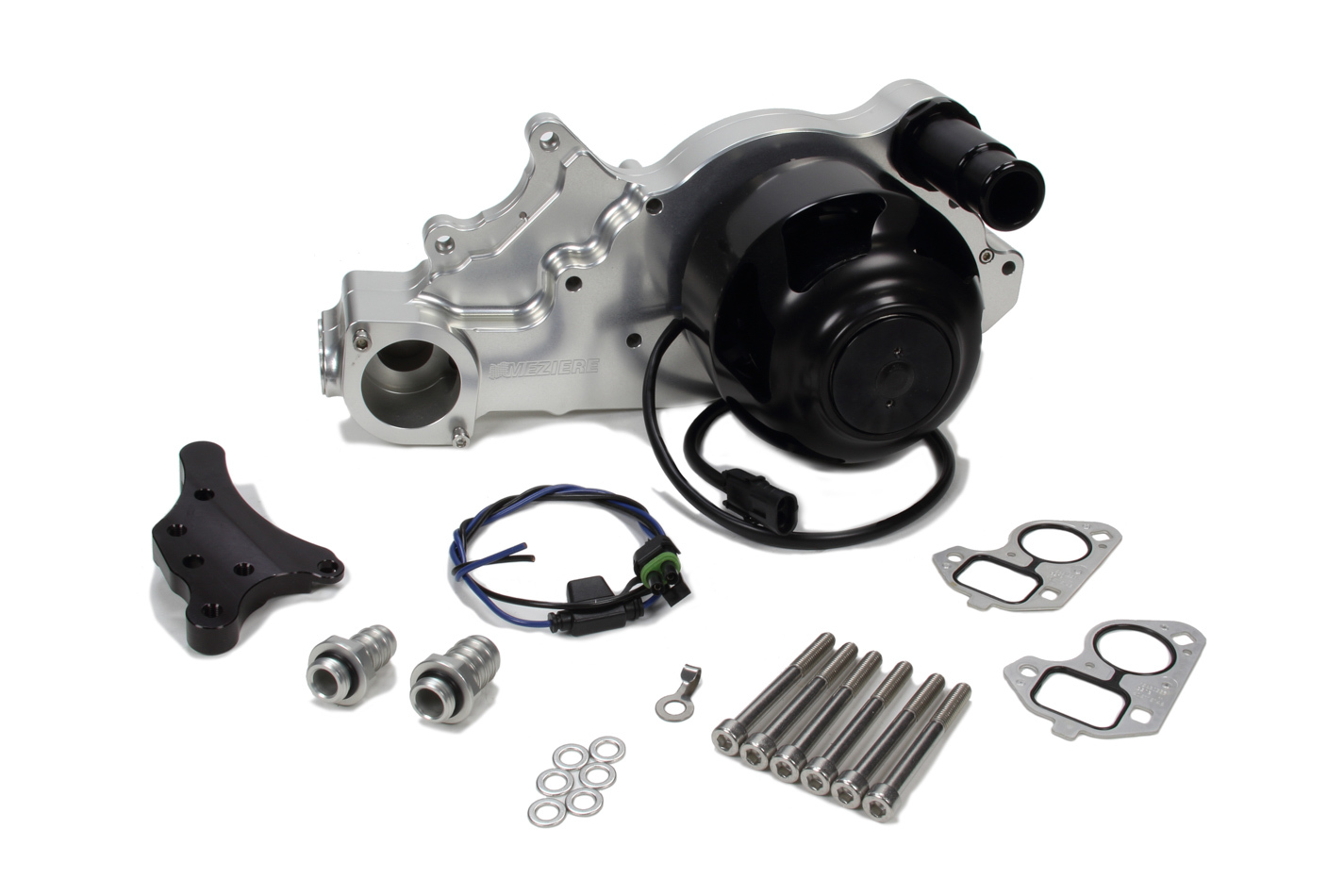 Meziere Electric Water Pump - Chevy Corvette 2010-13 - 1-1/4 in Hose Barb Outlet