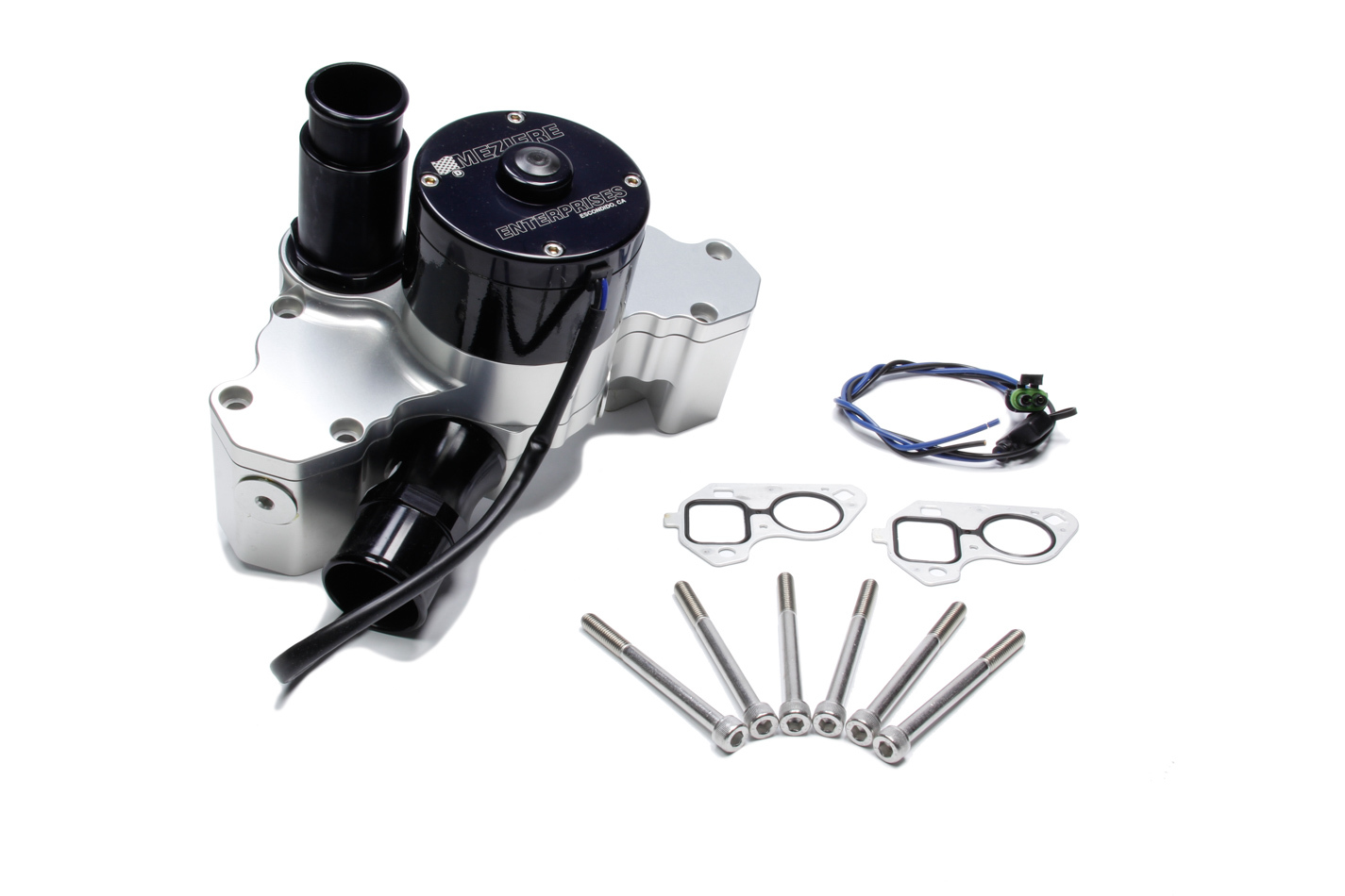 Meziere Electric Water Pump - GM LS-Series - 1-3/4 in Hose Barb Inlet