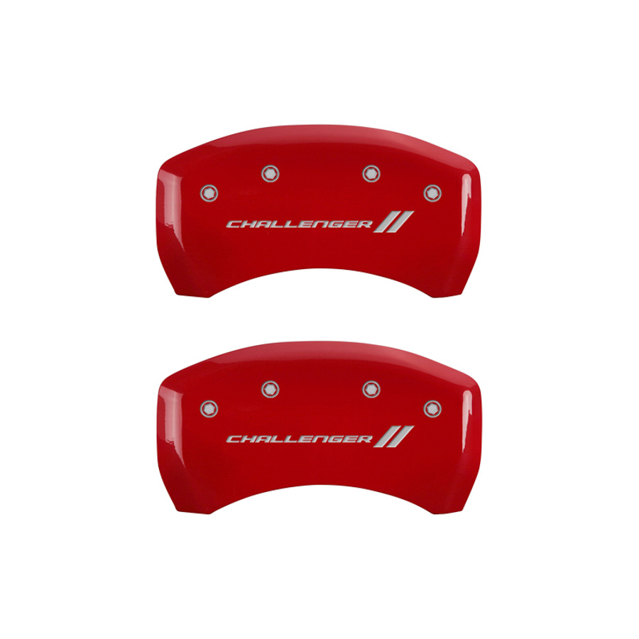 MGP Brake Caliper Cover, Charger Logo, Aluminum, Red, Chrysler LA-Body 2015-17, Set of 4