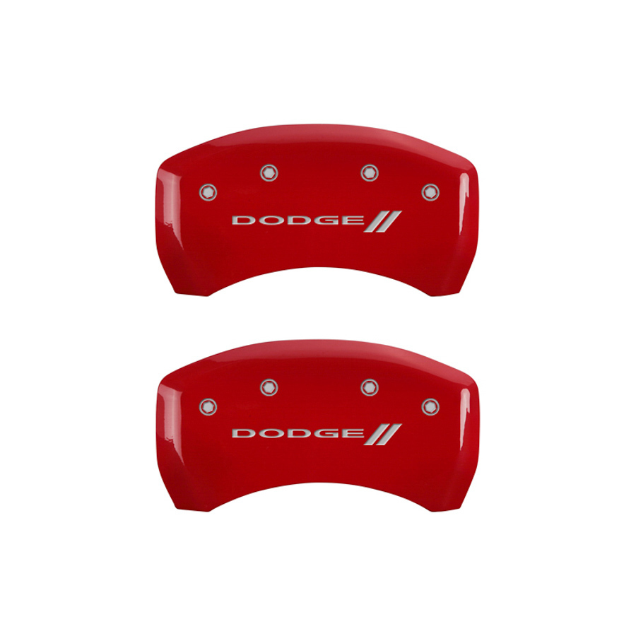 MGP Brake Caliper Cover, Dodge Logo, Aluminum, Red, Mopar LD-Body 2015-17, Set of 4