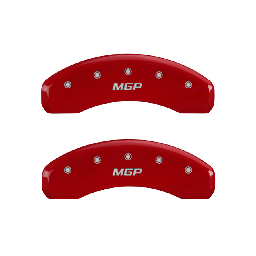 MGP Brake Caliper Cover, MGP Logo, Aluminum, Red, Audi A6/ A7/ A8 Quattro/ S6 2011-18, Set of 4